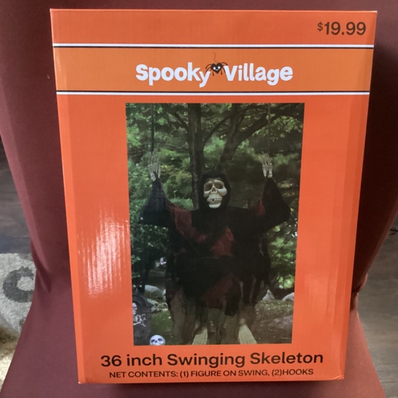 Spooky Village 36” Swinging Skeleton NWT - Picture 7 of 10